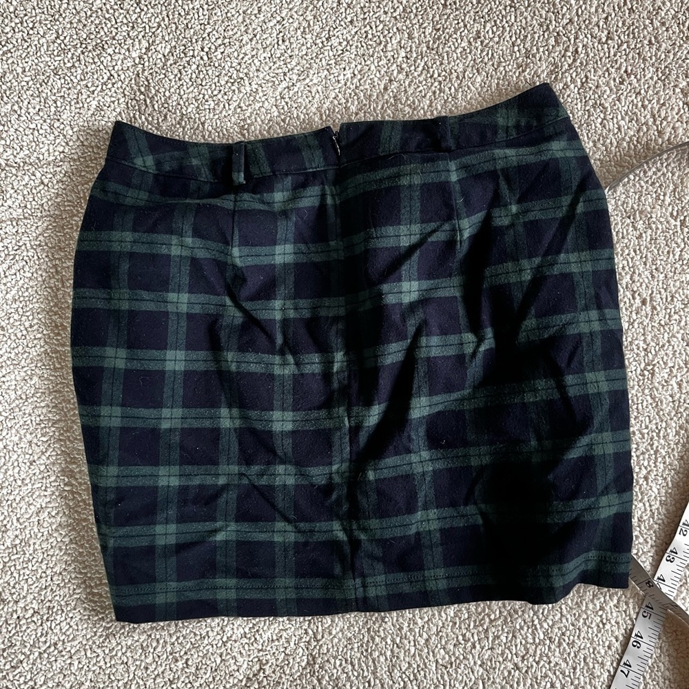 Old Navy Black and Green Plaid chunky retro preppy Mini Skirt 8 - Picture 5 of 7